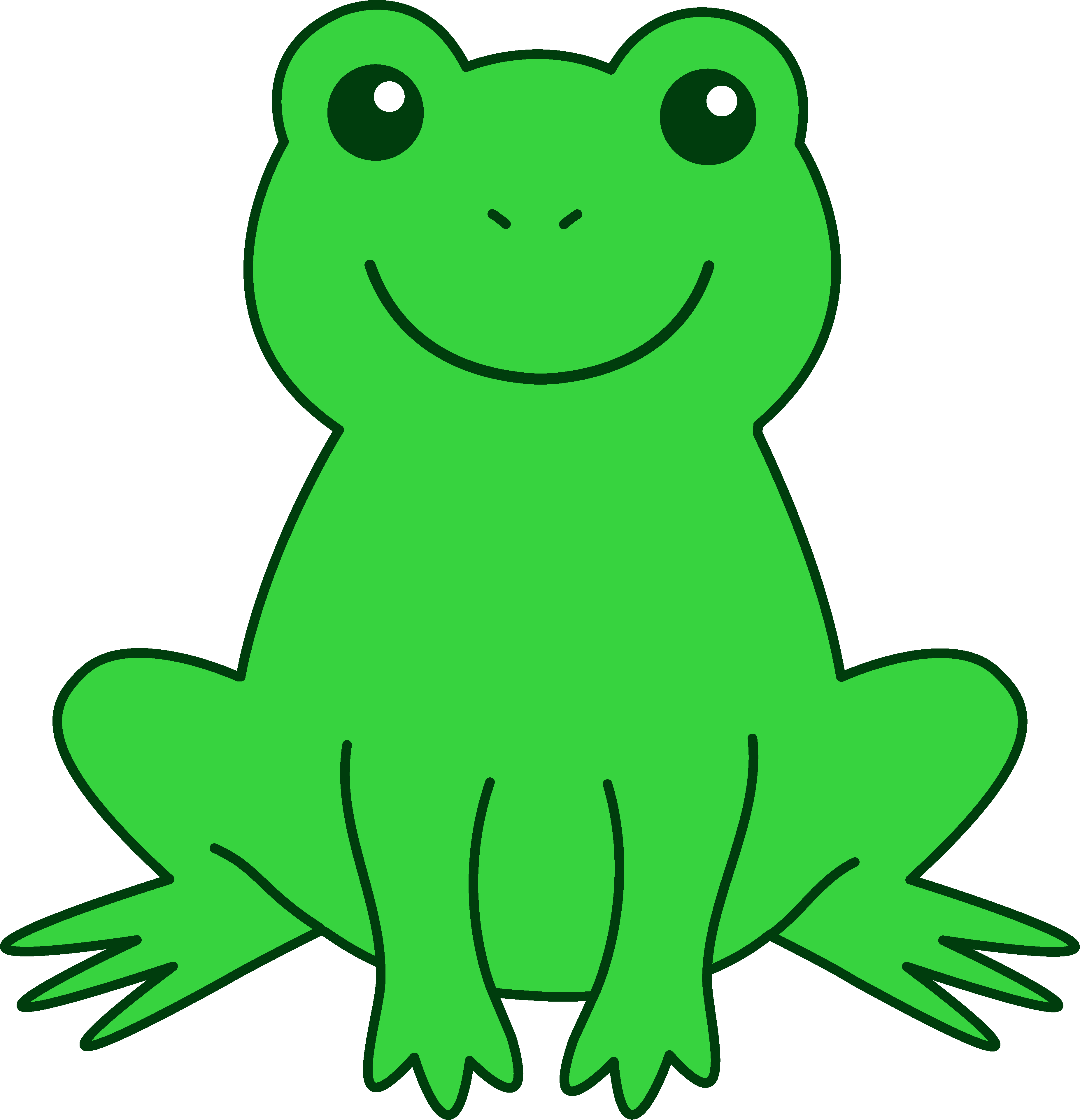 cute hopping frog clipart