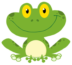 Frog Clipart Image Cartoon Of A Happy Frog Sitting Down And Smiling