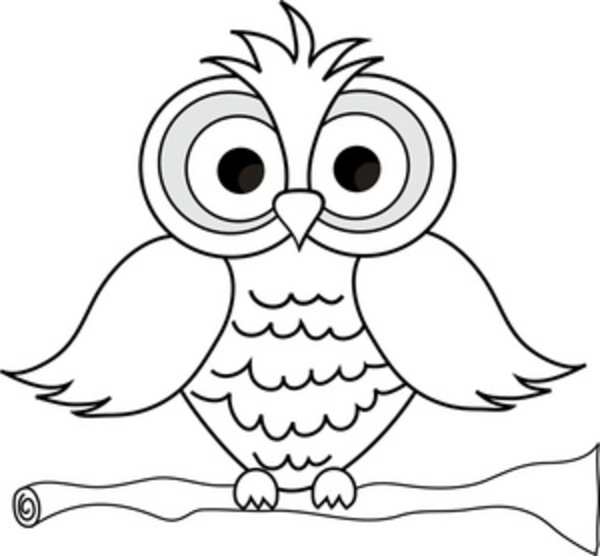 Frog Cute Owl Clipart Black A - Black And White Owl Clipart
