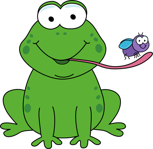 Frog Eating a Fly - Cute Frog Clipart