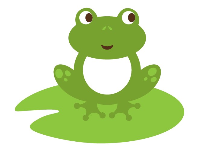Frog on Lily Pad Clipart