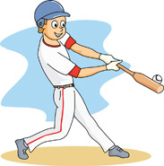 baseball player at bat with a