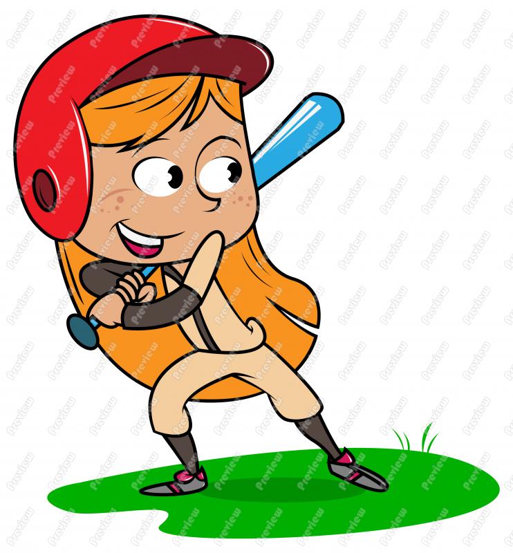From: Baseball Clipart. Girl Child Playing Baseball .