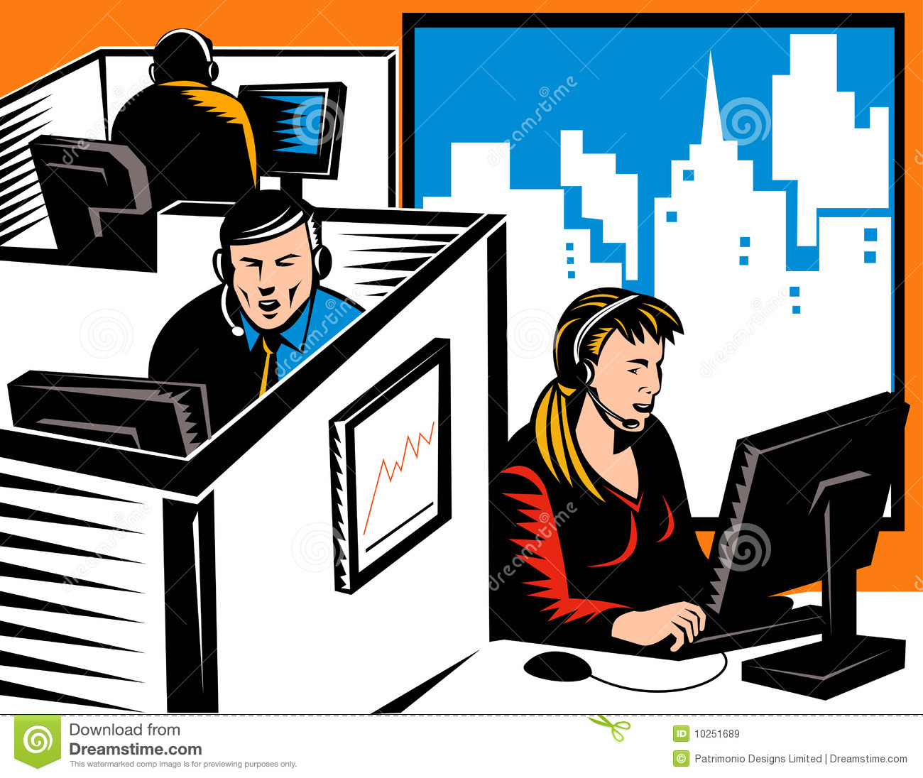 Front Desk Clipart Office Workers In Cubicles