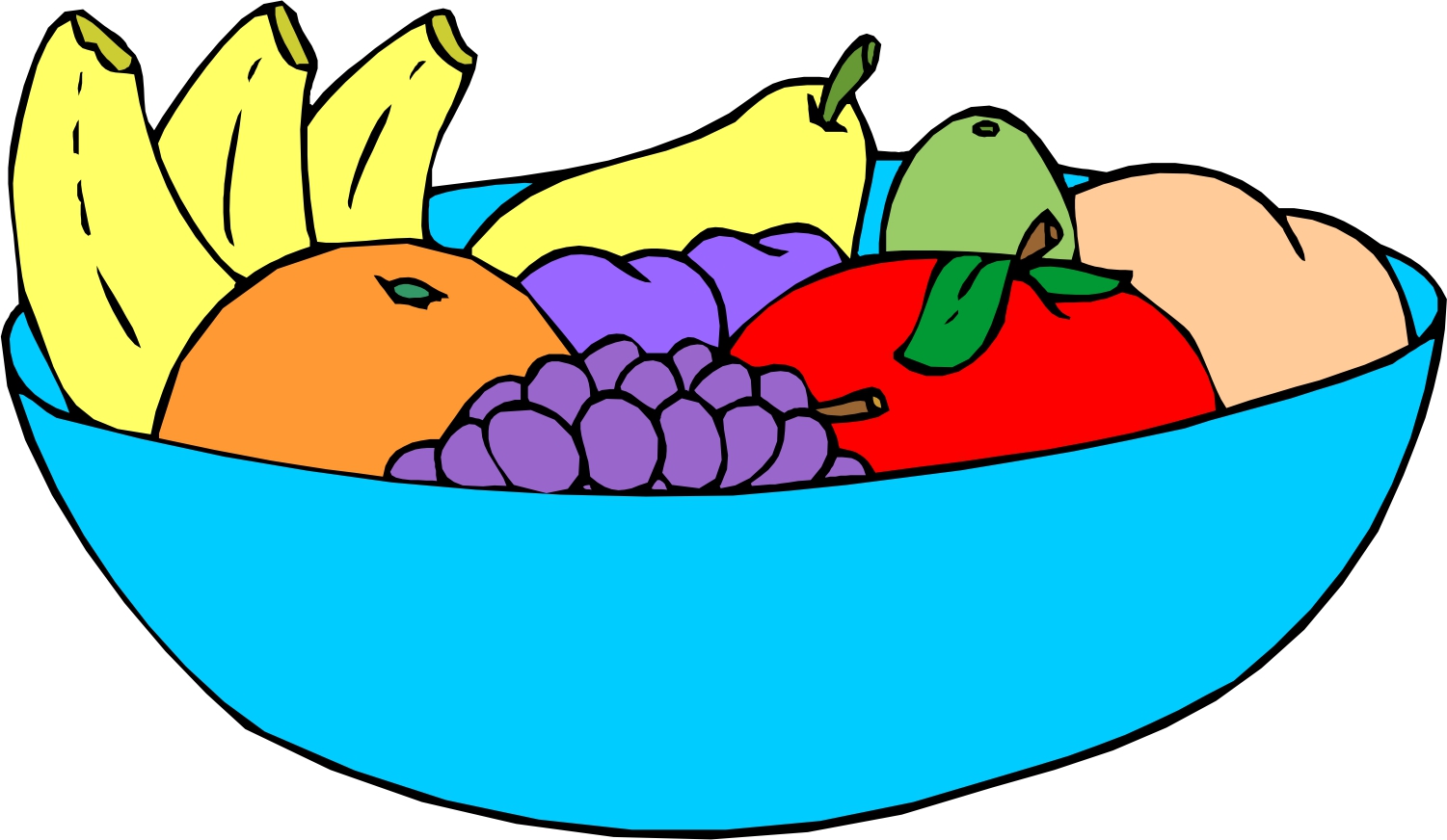 Bowl Of Fruits Clipart