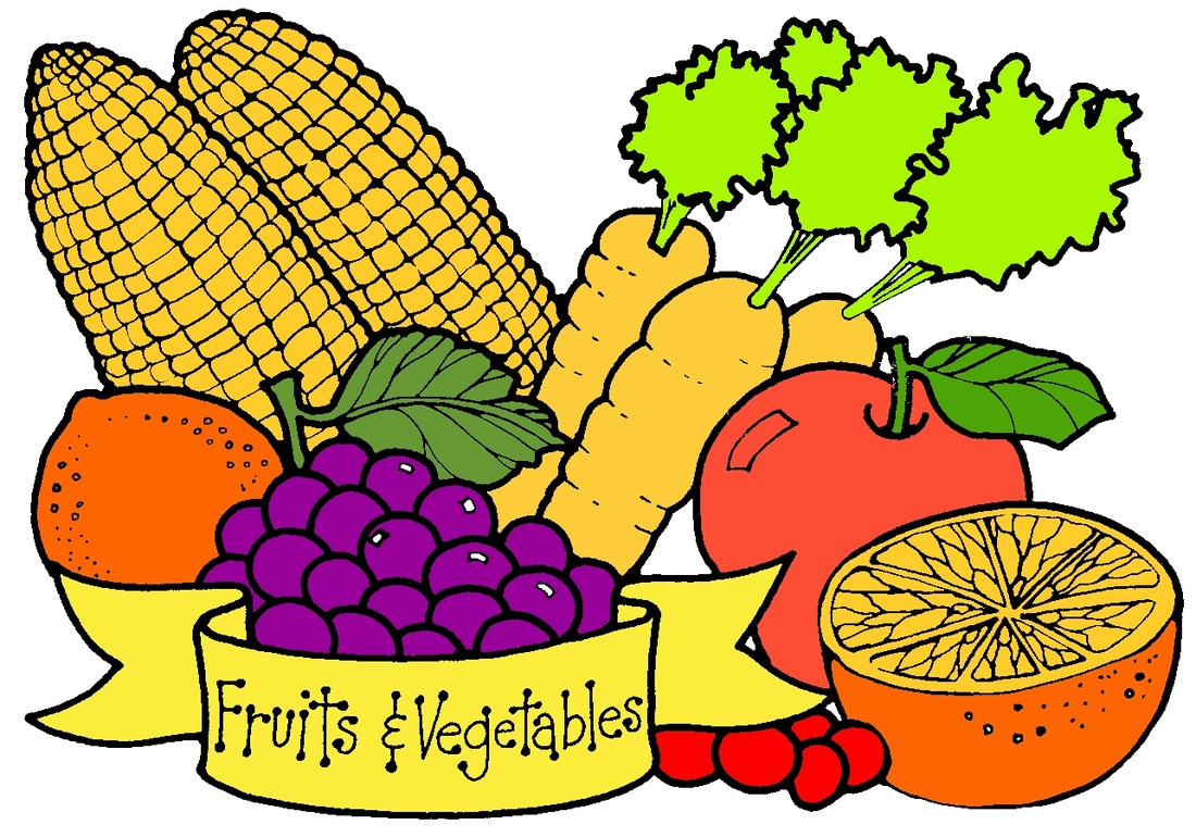 Fruit And Vegetable Border Ve - Veggie Clip Art