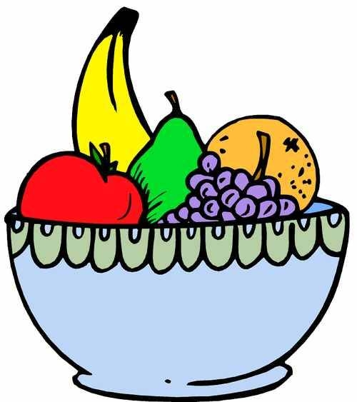 fruit bowl: A cartoon illustr