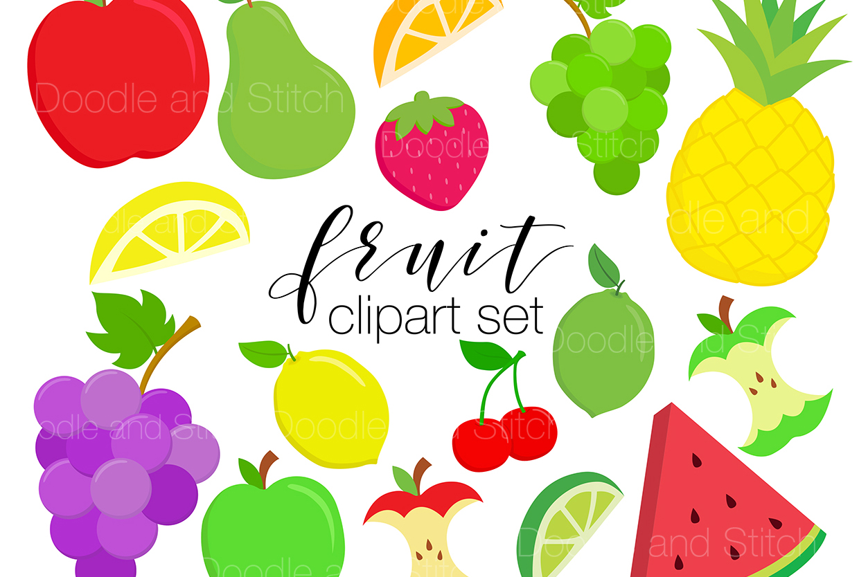 Fruit Clipart Illustrations example image 1