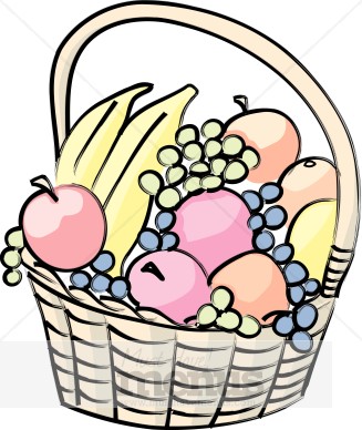 fruits basket clipart - Fruit Basket Clipart