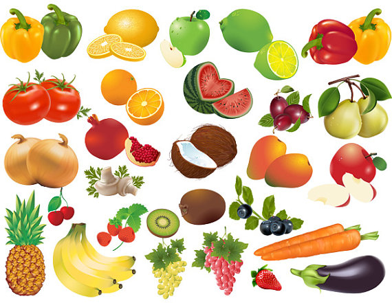 Fruits And Vegetables Clip Ar - Fruits And Vegetables Clip Art