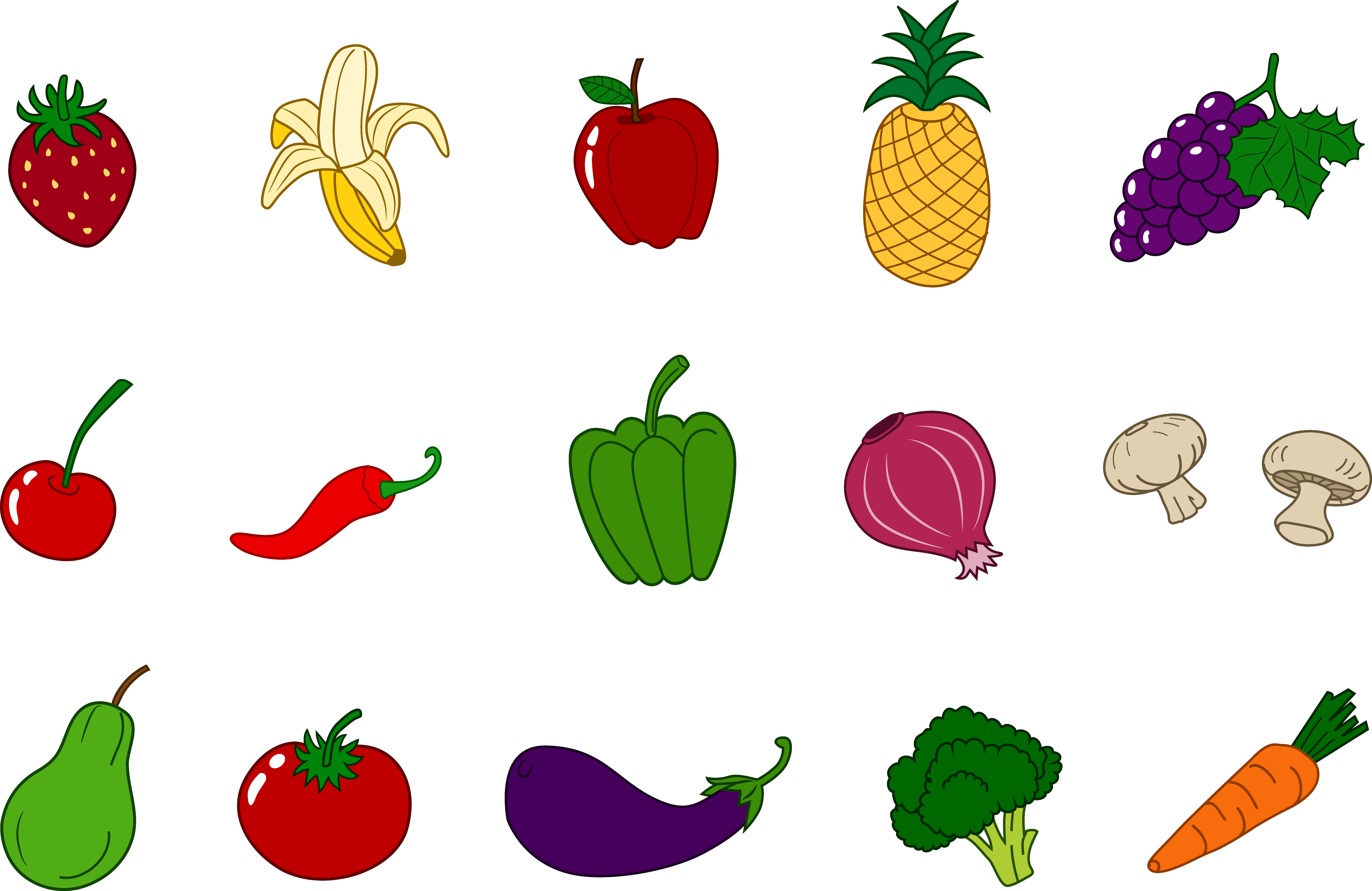 Fruits And Vegetables Clipart - Fruits And Vegetables Clip Art