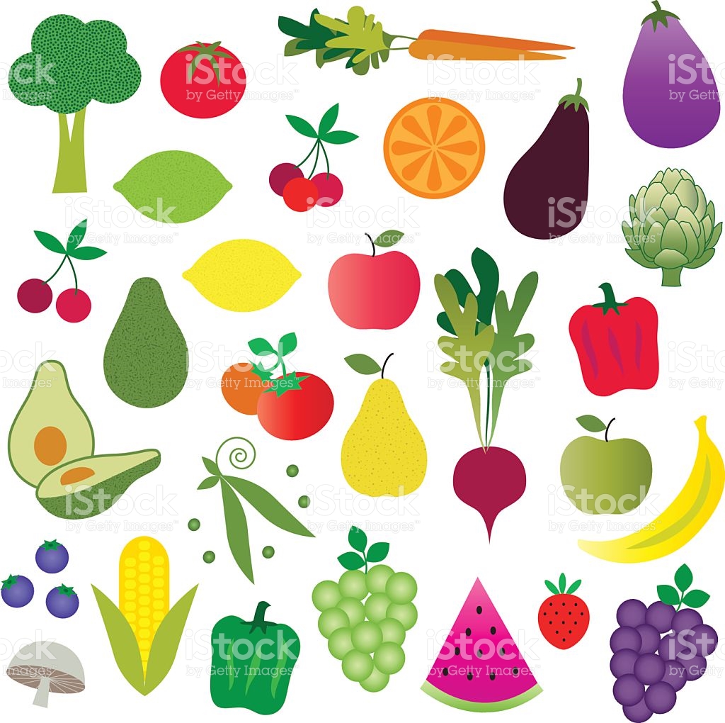 fruits and vegetables clipart royalty-free stock vector art