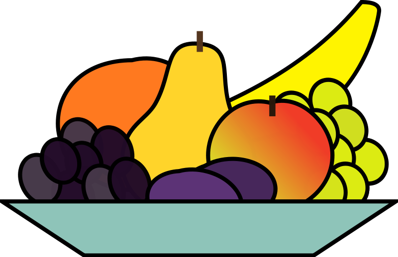 Fruits Clip Art - Plate Of Food Clipart