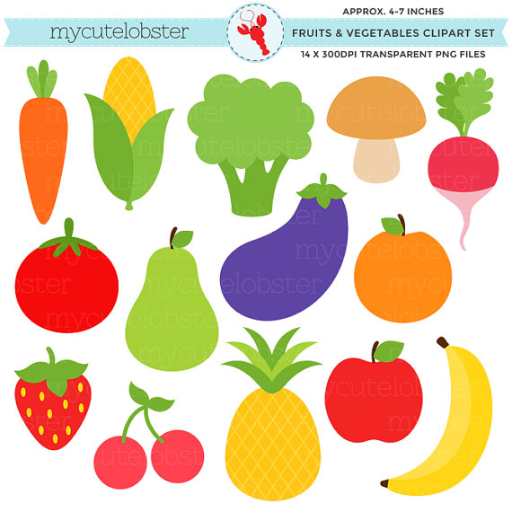 Fruits u0026amp; Vegetables C - Fruit And Vegetable Clip Art