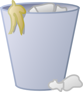 Full Trash Can Clip Art At Cl - Clipart Trash Can