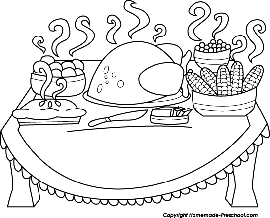 Fun And Free Clipart - Thanksgiving Clipart Black And White