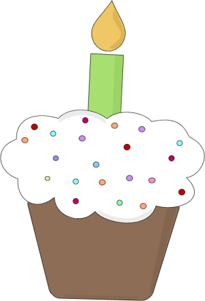 Fun Birthday Cupcake Clip Art Image Chocolate Birthday Cupcake With