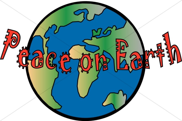 Fun Peace on Earth with Globe - Peace Clipart