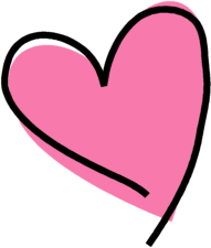 Funky Pink heart - Heart Clip Art