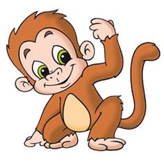 Cute Monkeys Digital Clip Art