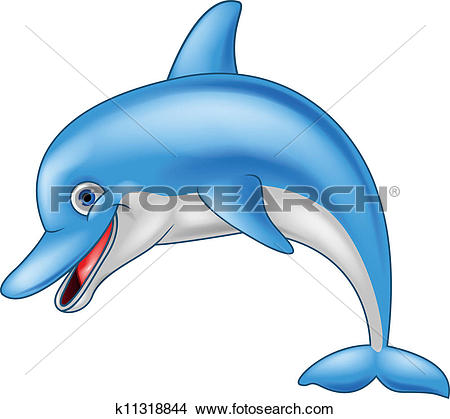 Funny dolphin cartoon - Free Dolphin Clipart