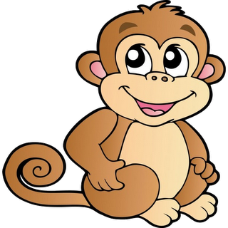 Baby monkeys clip art