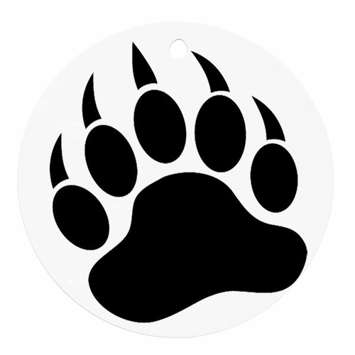 Wolf paw print silhouette cli
