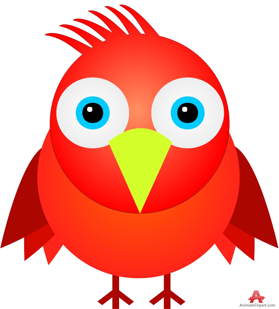 ... Funny Red Bird | Free Cli - Red Bird Clip Art