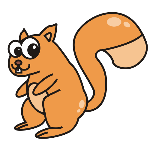 Cute brown squirrel clipart .