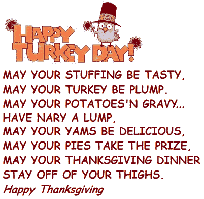 Funny Thanksgiving Poem on a .