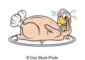 Funny Turkey Chicken - Cartoo - Funny Turkey Clipart