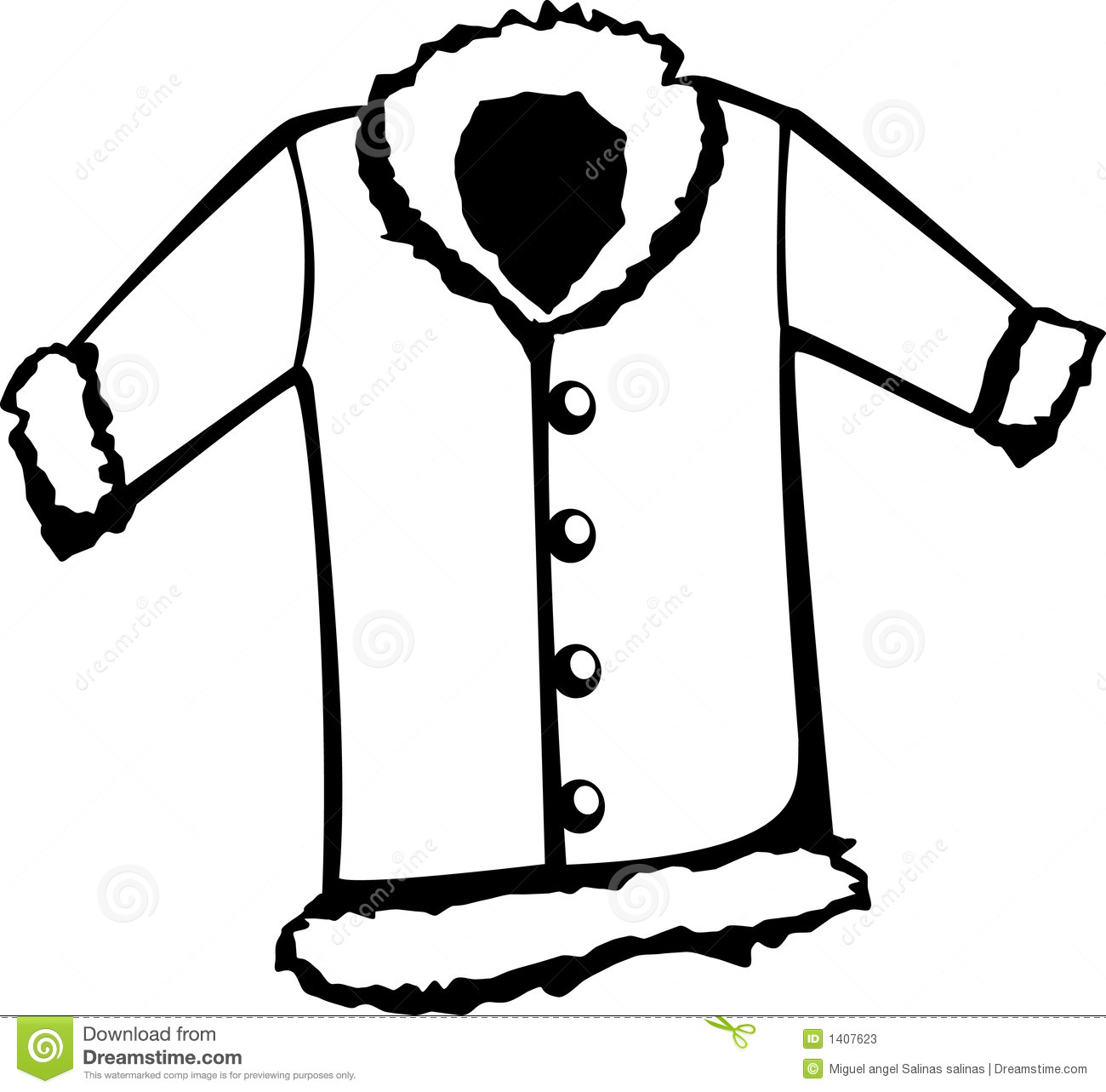 Fur Coat Vector Illustration Stock Photos Image 1407623