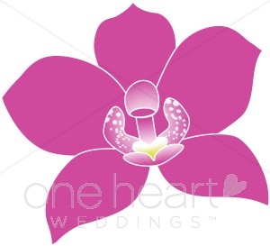 Fuschia Tropical Orchid Clipart