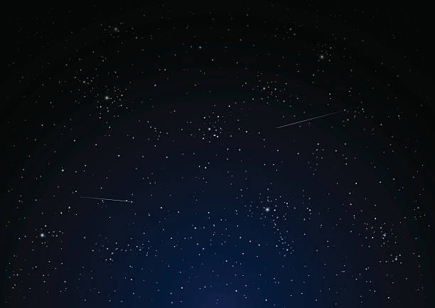 Night star sky vector. vector art illustration