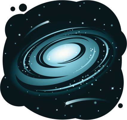 Galaxy vector art illustration