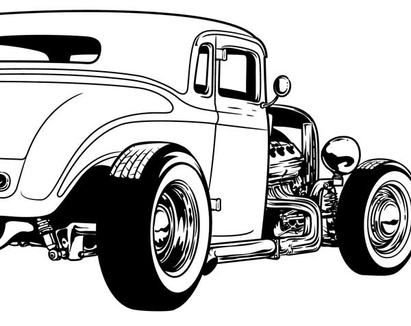 Gallery For u0026gt; Hot Rod Cartoon Clipart | DAP of DRAWINGS of CARS u0026amp; RODS (2) | Pinterest | Cartoon, 32 ford and Coloring pages