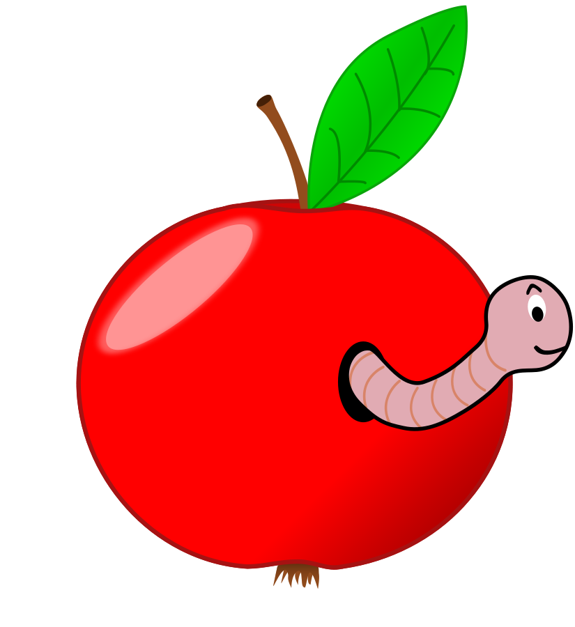 Apple And Worm Clip Art ..