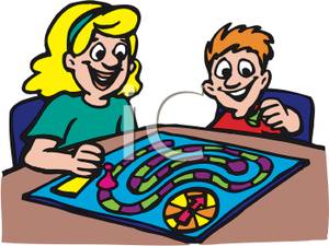 Playing Board Game Clip Art