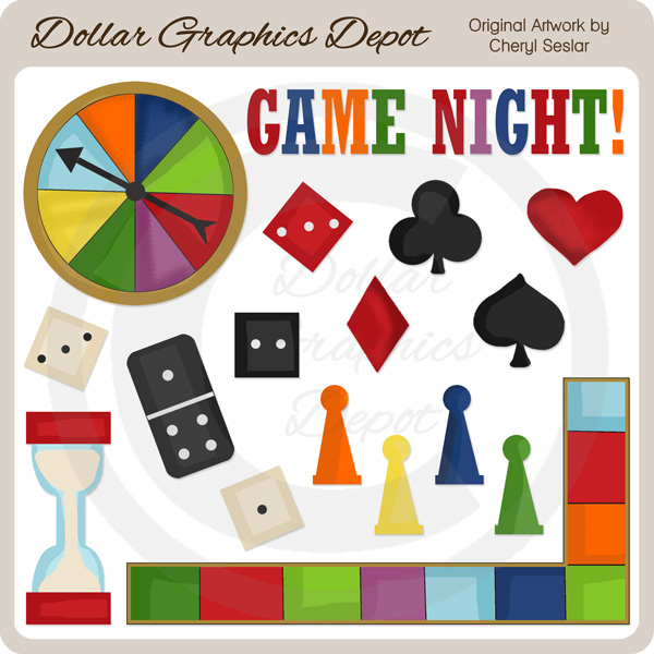 Game Night - Clip Art - Game Night Clip Art
