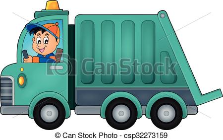 Garbage collection truck .