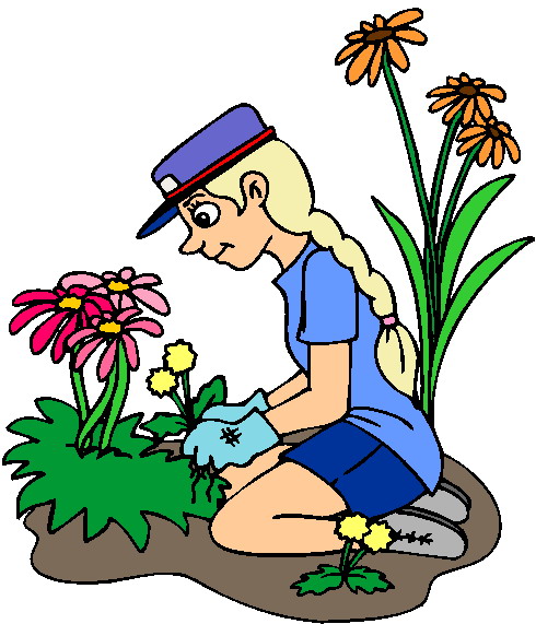 Girl Planting Garden