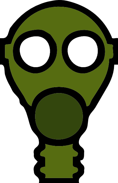 Silhouette of gas mask icon R