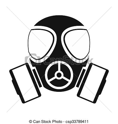 Gas mask simple icon - csp33789411