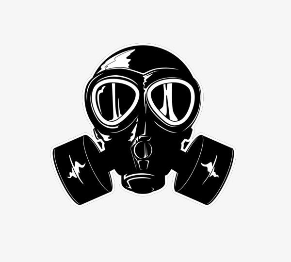 Silhouette of gas mask icon R