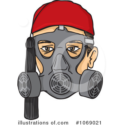Royalty-Free (RF) Gas Mask Clipart Illustration by Any Vector - Stock Sample