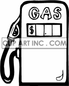 Gas Station Clipart Black And - Gas Pump Clip Art