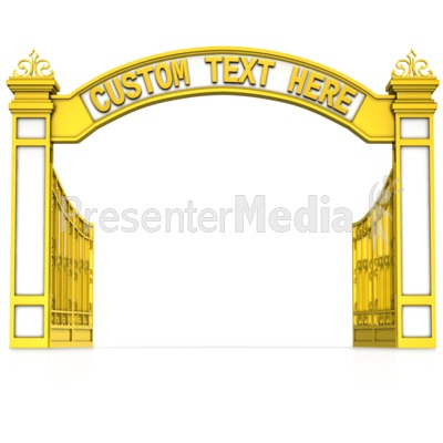 Open Gate Custom Text - Signs - Gate Clipart