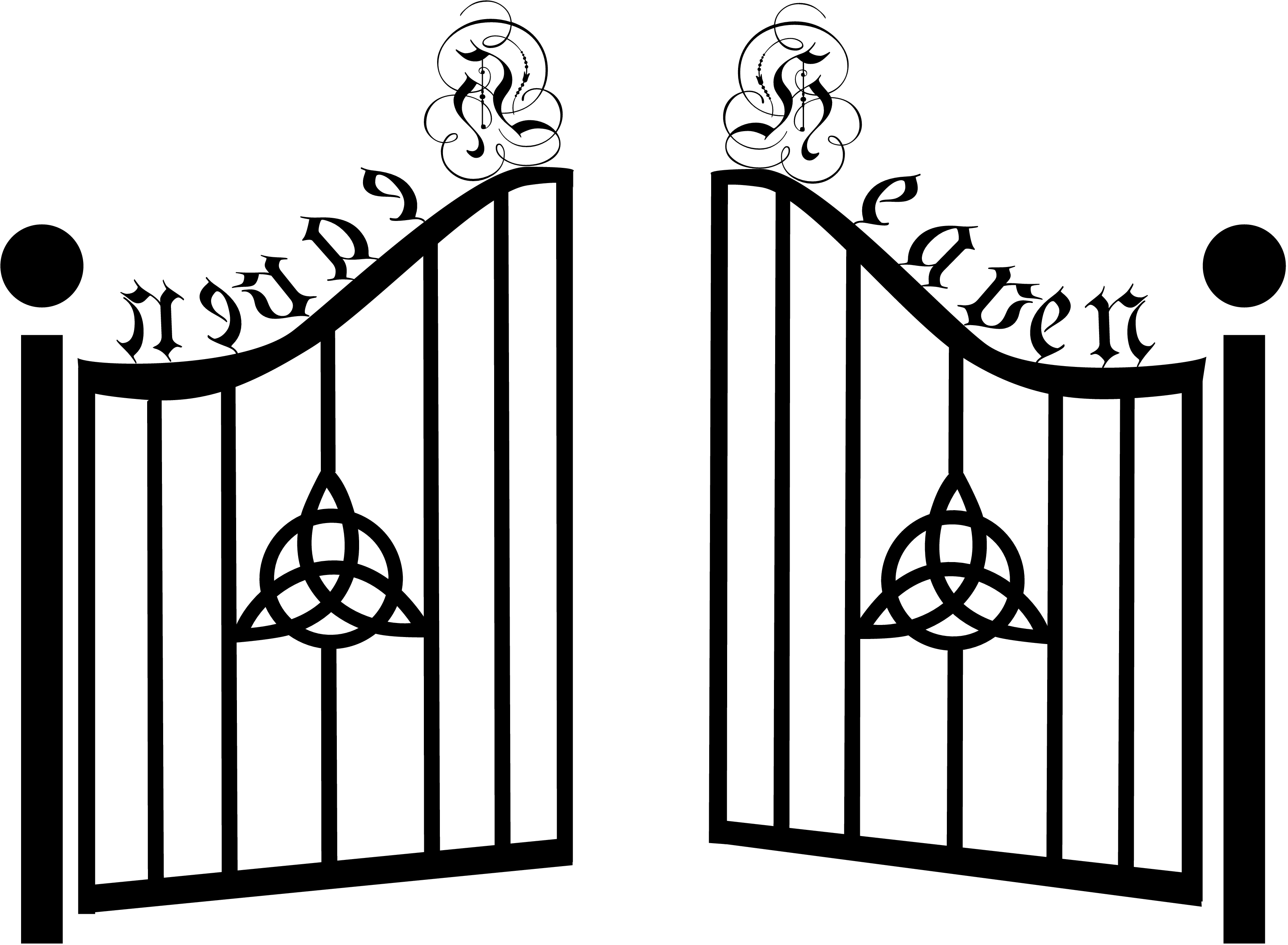 Temple Gate Open Clipart #1 - Gate Clipart