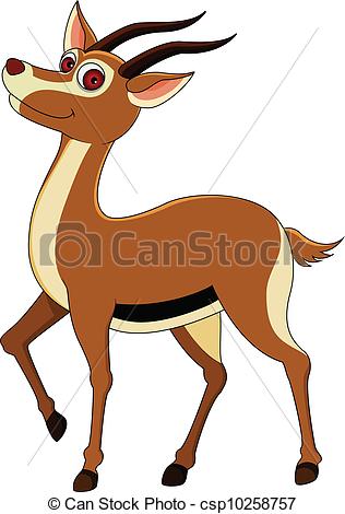 cute gazelle cartoon - csp10258757