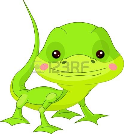 gecko: Fun zoo Illustration of cute Lizard Illustration